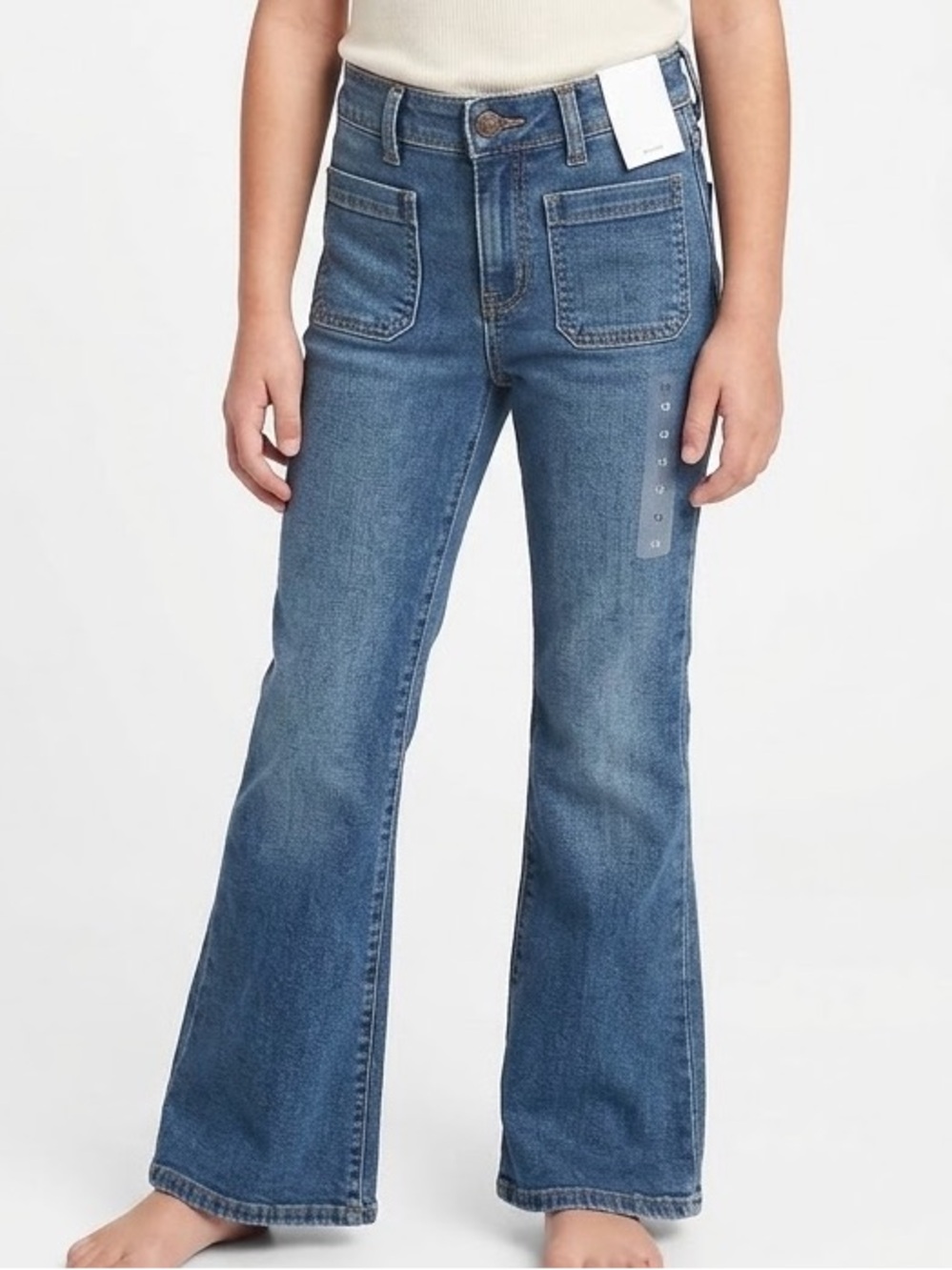 GAP 70s Flare High Rise Girls Size 12 Blue NWT